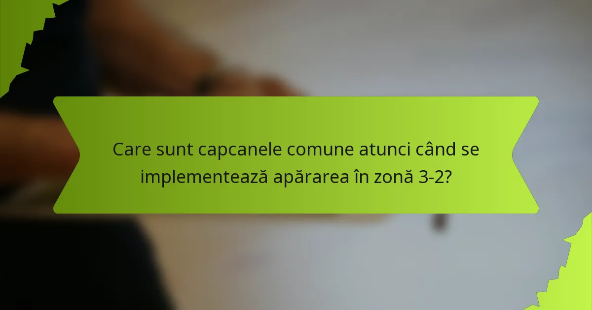 Care sunt capcanele comune atunci când se implementează apărarea în zonă 3-2?