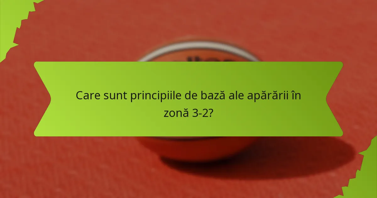 Care sunt rolurile jucătorilor în apărarea în zonă 3-2?
