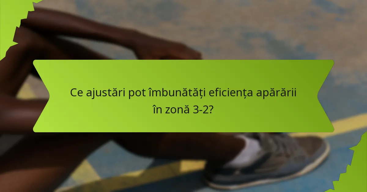 Ce ajustări pot îmbunătăți eficiența apărării în zonă 3-2?