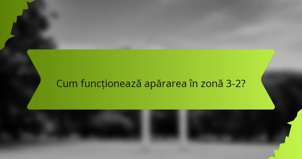 Cum funcționează apărarea în zonă 3-2?