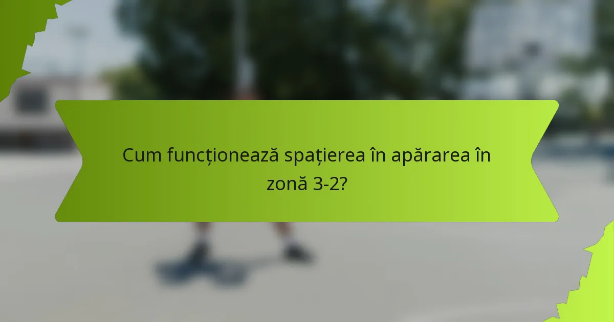 Cum funcționează spațierea în apărarea în zonă 3-2?
