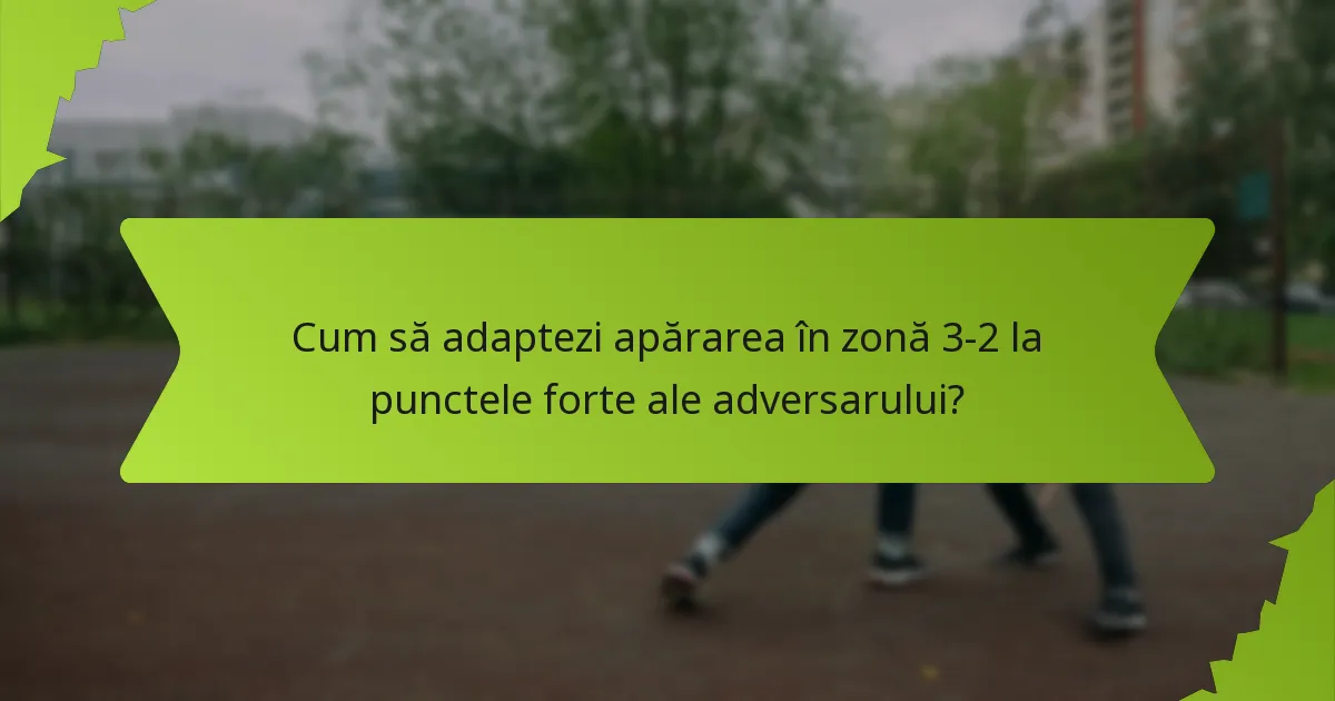 Care sunt tacticile avansate pentru apărarea în zonă 3-2?