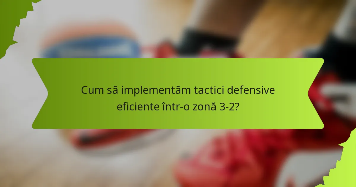 Cum să implementăm tactici defensive eficiente într-o zonă 3-2?