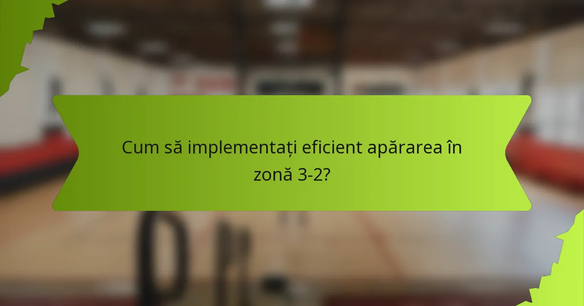 Cum să implementați eficient apărarea în zonă 3-2?